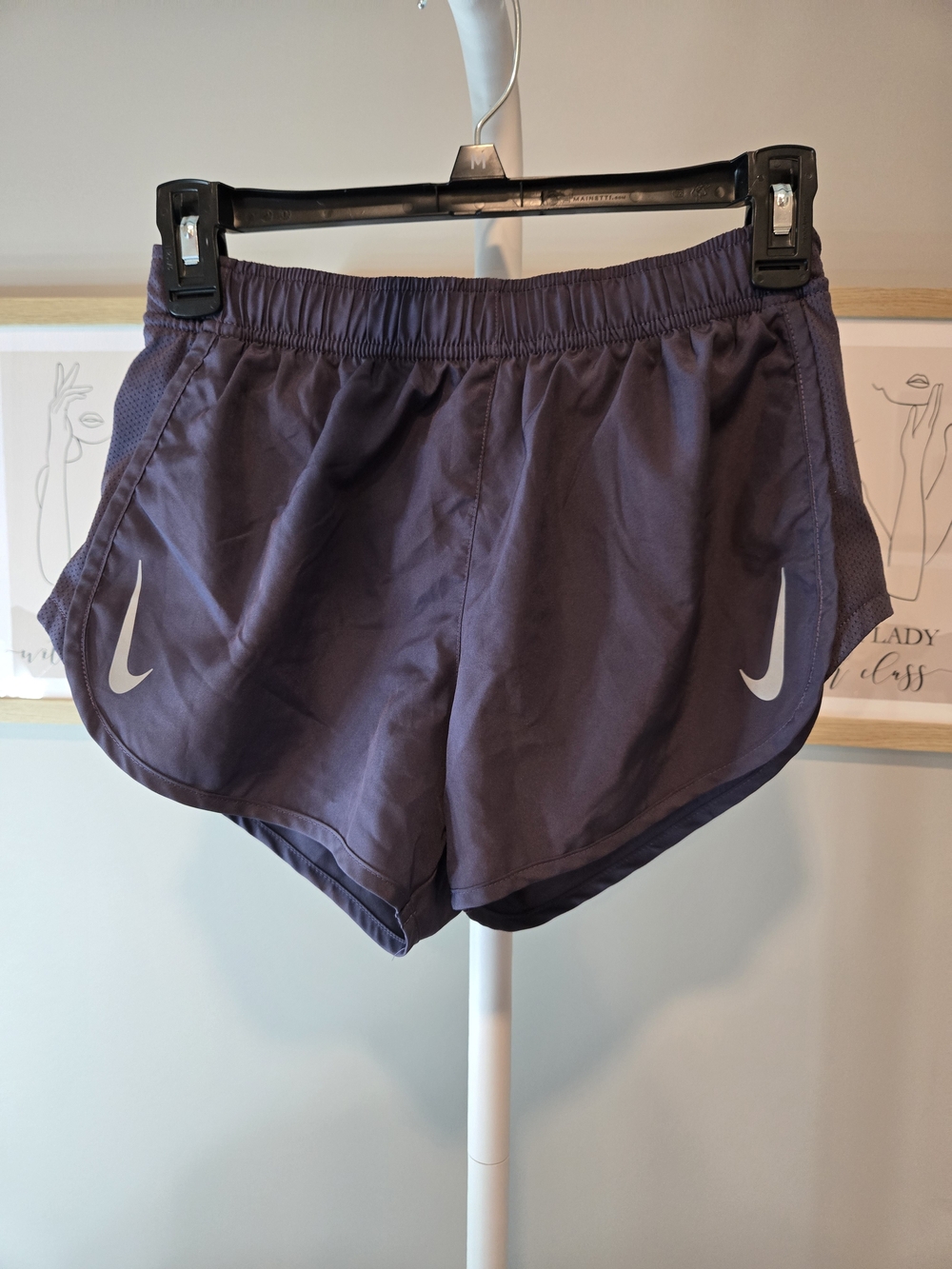 Nike Women’s Purple Dri-FIT Running Shorts Double Swoosh
